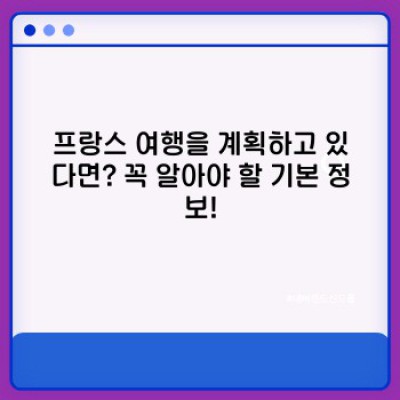 프랑스 여행 완벽 가이드: 낭만과 역사, 미식의 나라를 만끽하는 방법